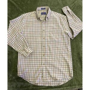 Pendleton‎ Shirt Vancouver Medium Multicolor Plaid Button Up Long Sleeve Flaw